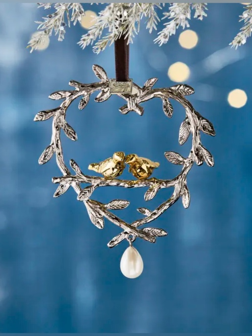 Michael Aram Two Turtle Dove Ornament